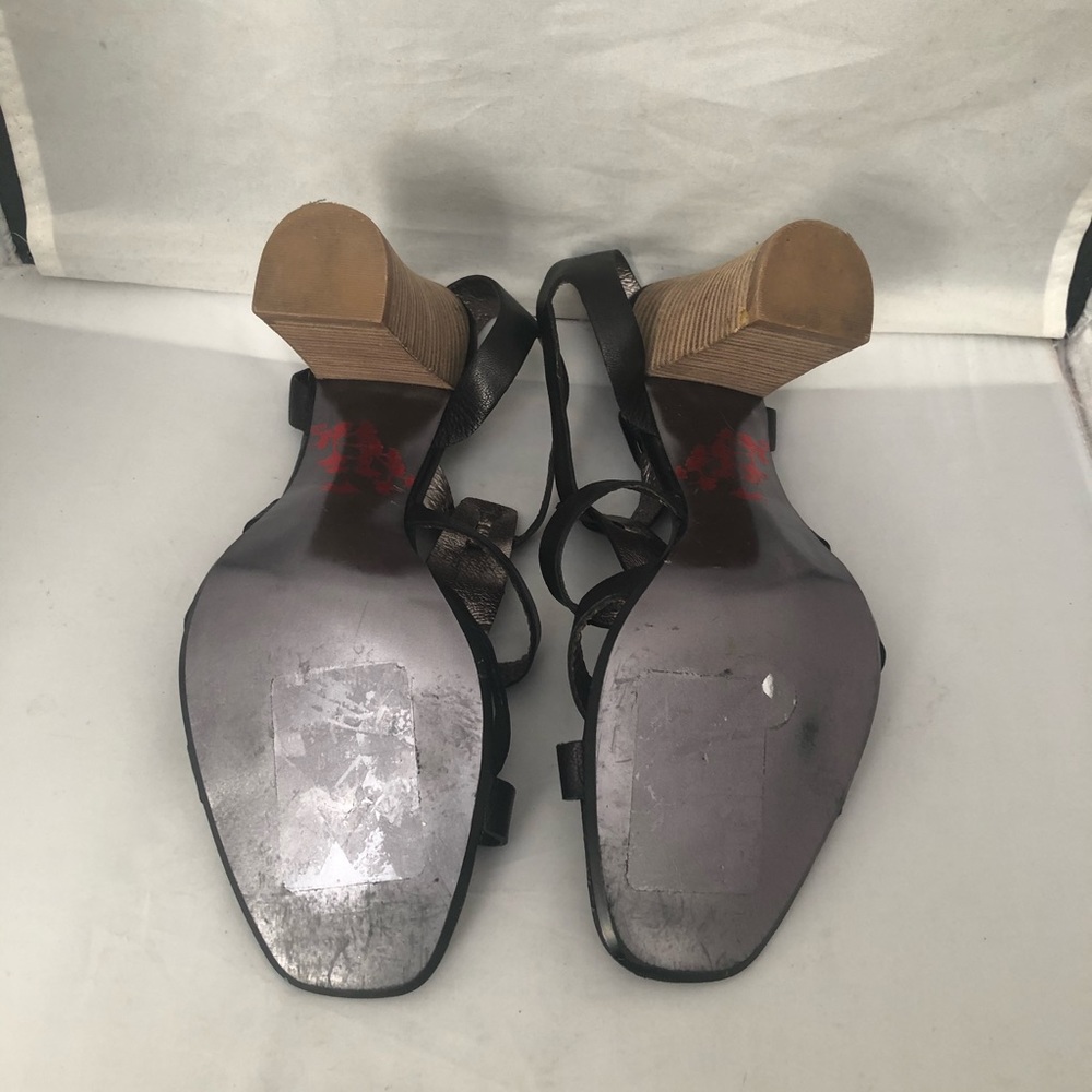 Star Ling leather gladiator style heel sandal 9 - Picture 5 of 7